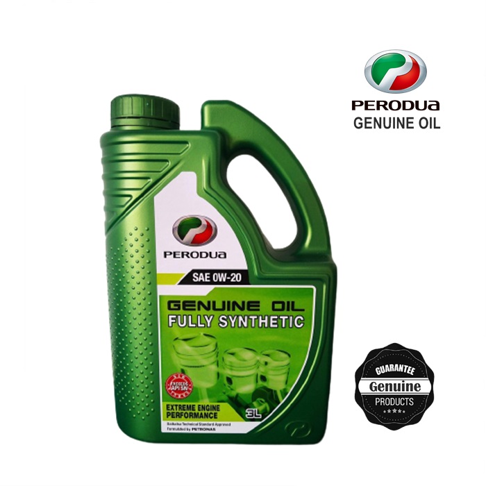 Buy Original Perodua Fully Synthetic Engine Oil 0W20 3L & Minyak Hitam